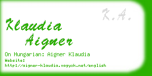 klaudia aigner business card